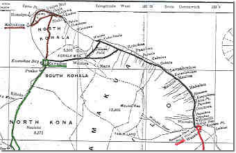 Hawaii mail routes - North