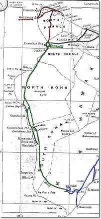 Hawaii mail routes - West