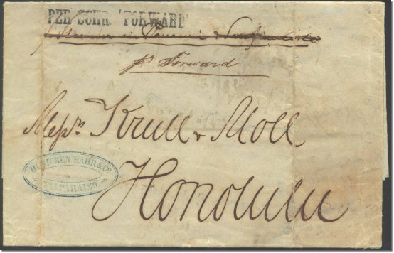 55 - Dec 29 from Valparaiso PER SCHR_ 'FORWARD' entire back - Peters