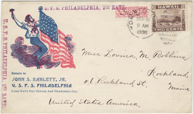 98 - Sep 10 to Robbins - USFS Phila cachet and handstamps