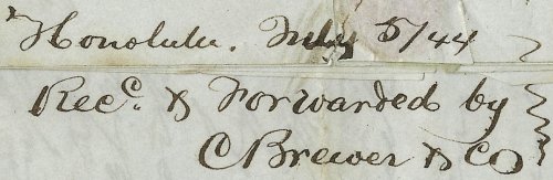 C. Brewer - ms Recd & Forwarded by detail 44 - Jul 5
