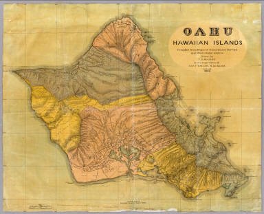 1899 Government Survey Map of Oahu
