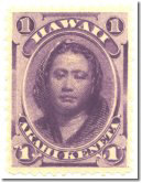 1¢ purple, Princess Kamamalu, Scott No. 30