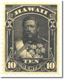 10¢ black, King Kalakaua, Scott No. 40
