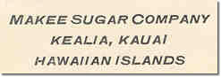 Makee Sugar Company 21Aug98